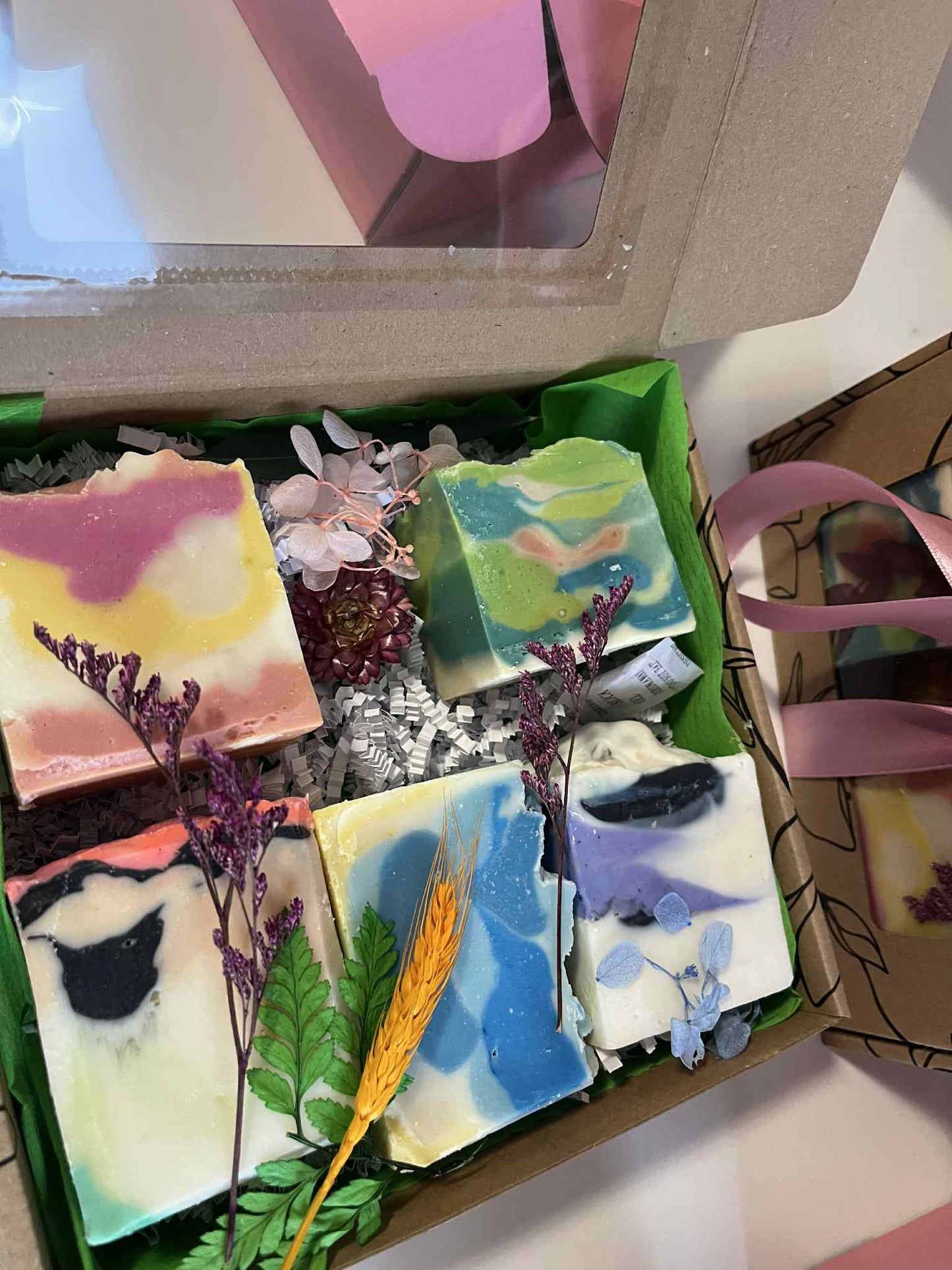 Gift boxes set of 6 natural handmade soaps