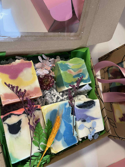 Gift boxes set of 6 natural handmade soaps