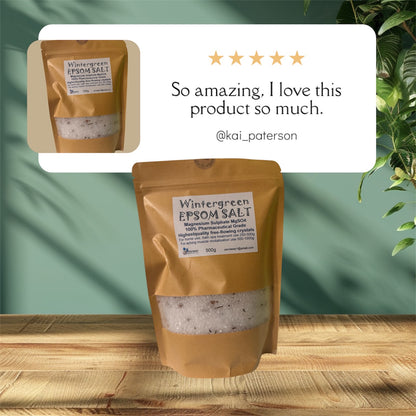 Epsom Salts Bath Soak Relaxing Wintergreen Spa Detox Muscle Relief 250g (Copy) (Copy)